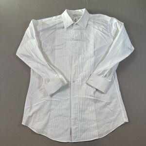 Brooks Brothers Tuxedo Shirt Mens 17.5 33 White Regent French Cuff Formal Cotton